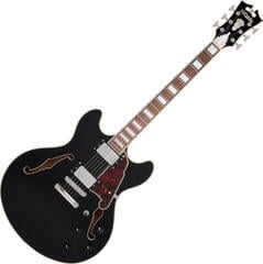 Halbresonanz-Gitarre D'Angelico Premier DC Solid Black Halbresonanz-Gitarre
