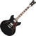 Semi-akoestische gitaar D'Angelico Premier DC Solid Black Semi-akoestische gitaar