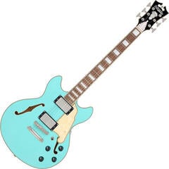 Chitară semi-acustică D'Angelico Premier Mini DC Surf Green Chitară semi-acustică