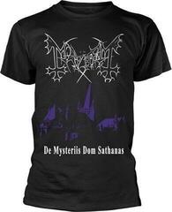 T-shirt Mayhem De Mysteriis Dom Sathanas Long Sleeve T-shirt de manga curta/Black/Curto