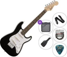 Električna kitara Fender Squier Mini Strat V2 IL Black Deluxe SET Black Električna kitara