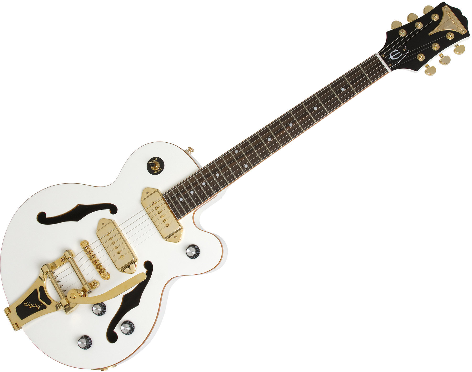 Halbresonanz-Gitarre Epiphone Wildkat White Royale Pearl White