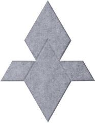 Absorpcijska pena Mega Acoustic FACLON-PET 10 Pieces White-Gray Absorpcijska pena