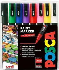 Filzstift Uni Posca 60.1931 Satz Acrylmarker 0,9 - 1,3 mm Basic 8 Stück