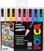 Viltstift Uni Posca 60.1956 Set acrylstiften 1,8 - 2,5 mm Pastel 8 st.