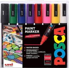 Viltstift Uni Posca 60.1953 Set acrylstiften 1,8 - 2,5 mm Basic 8 stuks