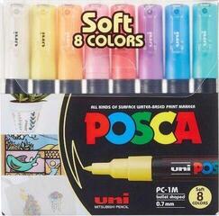Felt-Tip Pen Uni Posca 60.1924 Set of Acryl Markers 0,7 mm Soft Colors 8 pcs