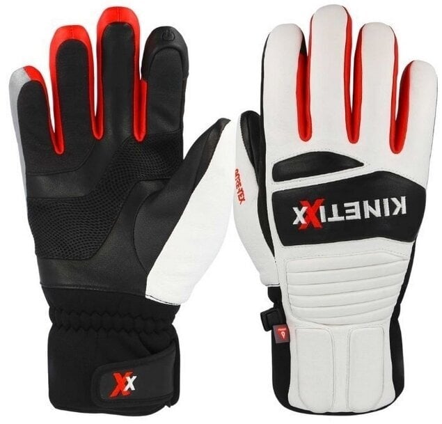KinetiXx Bradly GTX White/Red 10 Lyžiarske rukavice