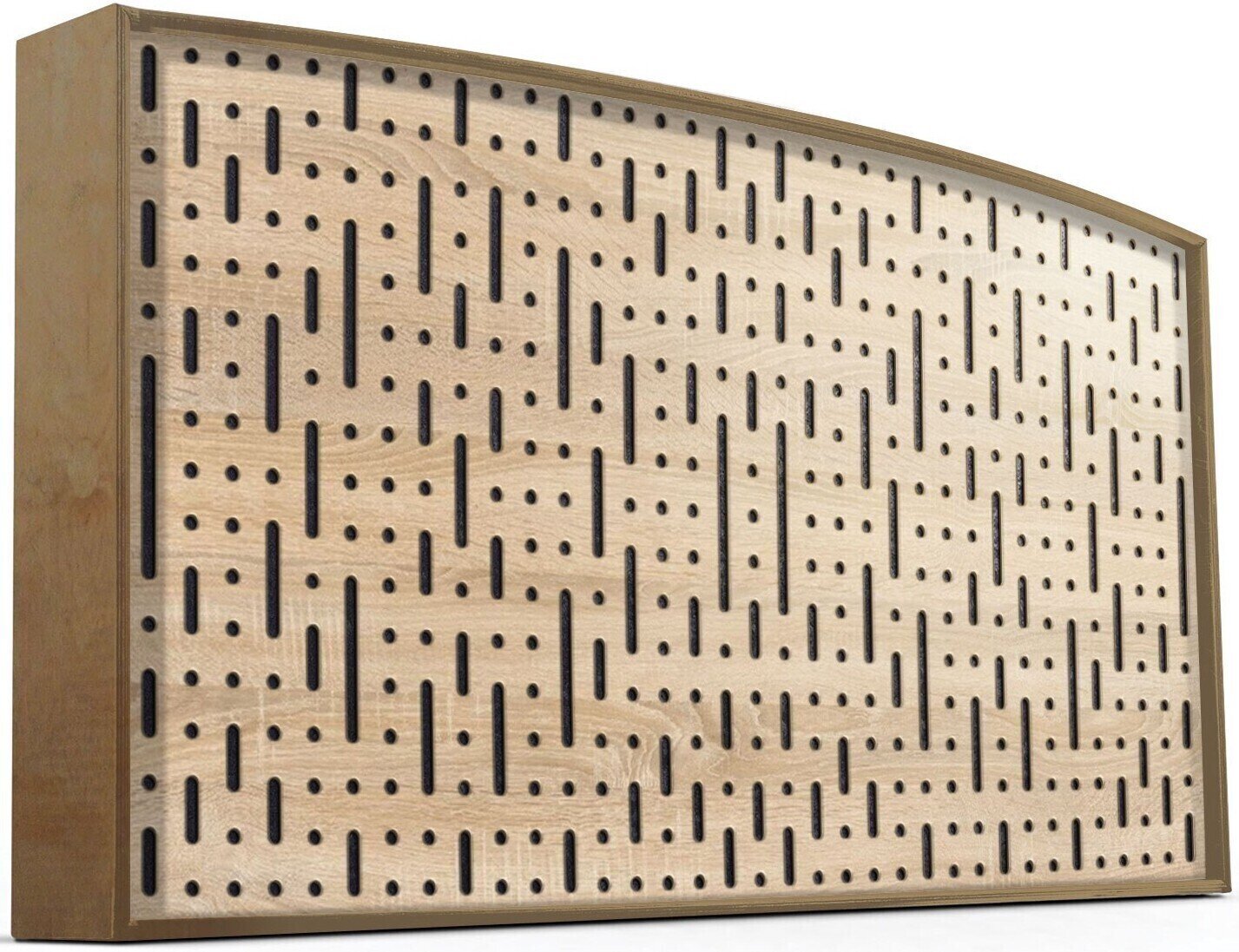 Absorbent wood panel Mega Acoustic AcouStand Binary Bean Sonoma Oak/Natural/Black Absorbent wood panel