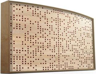 Absorbent wood panel Mega Acoustic AcouStand Binary Diffuser Sonoma Oak/Natural/Red Absorbent wood panel
