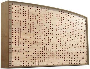 Panou absorbant din lemn Mega Acoustic AcouStand Binary Diffuser Negative Sonoma Oak/Natural/Red Panou absorbant din lemn