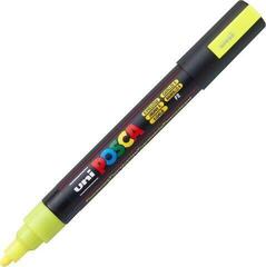 Felt-Tip Pen Uni Posca PC-5M Acrylic Marker 1,8 - 2,5 mm F02 Fluo Yellow 1 pc