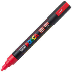 Felt-Tip Pen Uni Posca PC-5M Acrylic Marker 1,8 - 2,5 mm F15 Fluo Red 1 pc