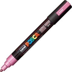 Felt-Tip Pen Uni Posca PC-5M Acrylic Marker 1,8 - 2,5 mm M13 Metallic Pink 1 pc