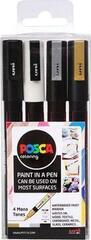 Tusjpenn Uni Posca Set Of Acrylic Markers 0.7mm 4 pcs Basic