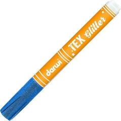 Pixur cu pâslă Darwi Tex Fabric Glitter Marker Marker pentru textile Blue 6 ml 1 buc