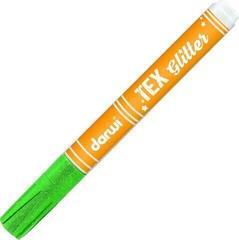 Huopakynä Darwi Tex Fabric Glitter Marker Tekstiilitussi Light Green 6 ml 1 kpl