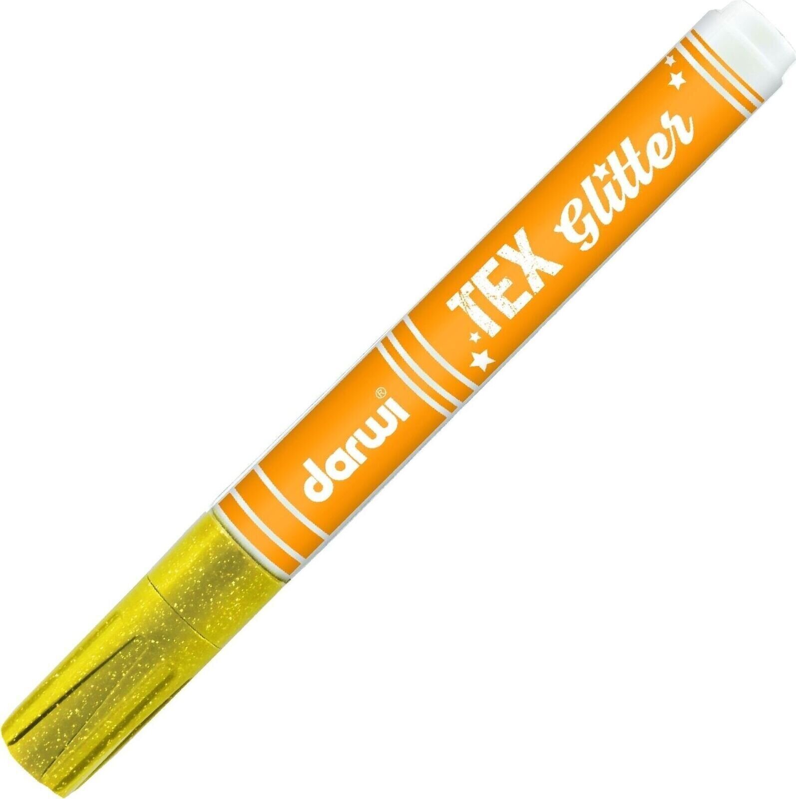 Flomaster Darwi Tex Fabric Glitter Marker Tekstilni flomaster Yellow 6 ml 1 kos