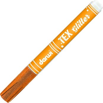 Flomaster Darwi Tex Fabric Glitter Marker Tekstilni marker Orange 6 ml 1 kom - 1