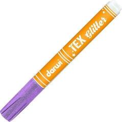 Pixur cu pâslă Darwi Tex Fabric Glitter Marker Marker pentru textile Lilac 6 ml 1 buc