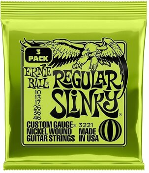 Струни за електрическа китара Ernie Ball 3221 Regular Slinky 3-Pack Струни за електрическа китара - 1
