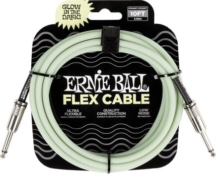 Instrumentenkabel Ernie Ball Flex Glow in Dark 3 m Gerade Klinke - Gerade Klinke Instrumentenkabel - 1
