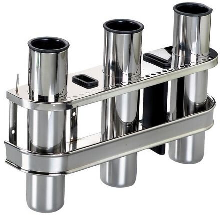 Osculati SS Rod Holder For Bulkhead Mounting 3 Rods Rod Holder