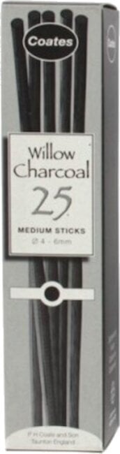 дървени въглища
 Coates Willow Комплект естествени въглени 4 - 6 mm 25 бр.