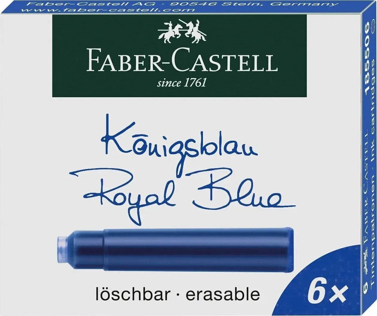 Faber Castell 82.4276 Tušové náplně Blue 6 ks