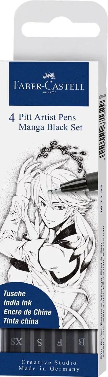 Faber Castell 82.2906 Sada fixek Manga Black 4 ks