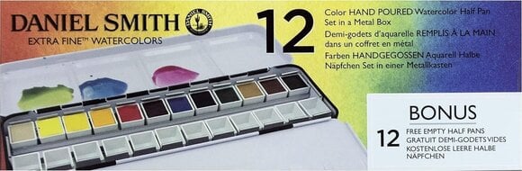 Akvarel maling Daniel Smith 13.1931 Sæt med akvarel maling 12 Stk. - 1