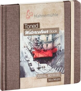 Skissebok Hahnemühle Toned Watercolor Book Brown 14x14cm 200g 60 Sheets - 1
