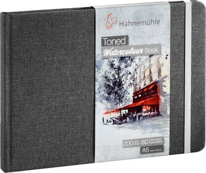 Blok za skiciranje Hahnemühle Toned Watercolor Blok za crtanje 60 A5 200 g Light Grey - 1