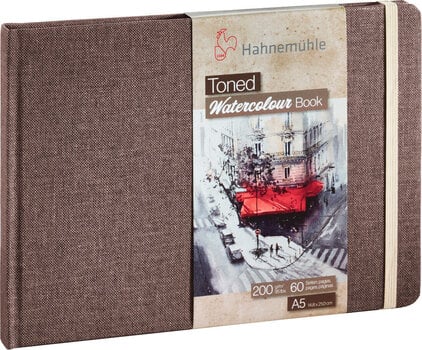 Skissebok Hahnemühle Toned Watercolor Book Brown A5 200g 60 Sheets - 1