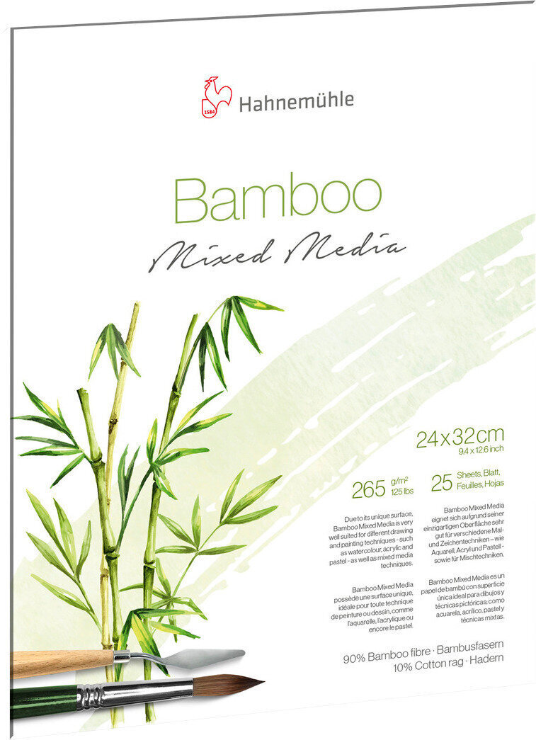 Skissbok Hahnemühle Bamboo Mixed Media Skissbok 25 14 x 14 cm 265 g