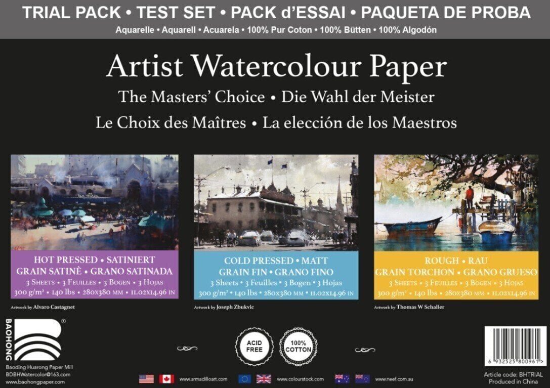 Skizzenbuch Baohong The Masters' Choice Trial Pack Skizzenbuch 9 28 x 38 cm 300g/m²