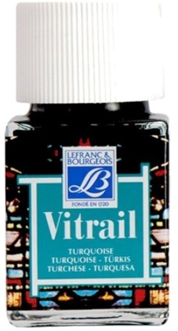 Lefranc & Bourgeois Vitrail Barva na sklo 050 Turquoise Blue 50 ml 1 ks