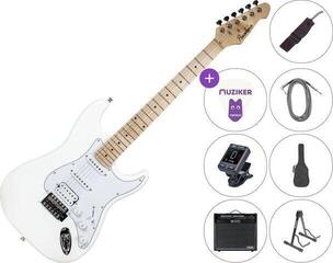 Guitarra eléctrica Pasadena ST-11 SET 80W Blanco Guitarra eléctrica