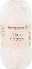 Плетива прежда Schachenmayr Your Cotton 00001 White Плетива прежда