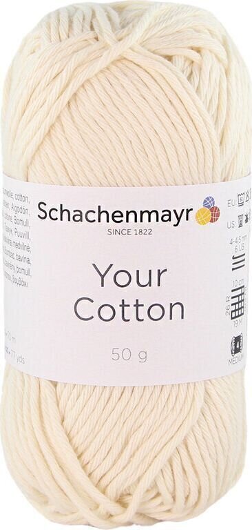 Pređa za pletenje Schachenmayr Your Cotton 00002 Natural Pređa za pletenje