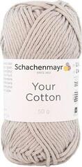 Knitting Yarn Schachenmayr Your Cotton 00005 Ivory Knitting Yarn