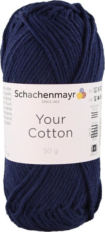 Fire de tricotat Schachenmayr Your Cotton 00050 Dark Blue Fire de tricotat