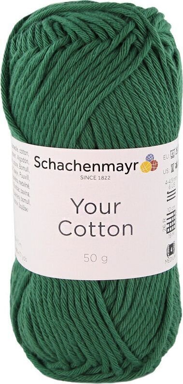Knitting Yarn Schachenmayr Your Cotton 00070 Pine Green Knitting Yarn