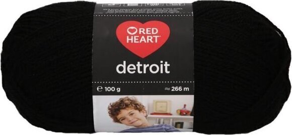 Przędza dziewiarska Red Heart Detroit 00217 Black Przędza dziewiarska - 1