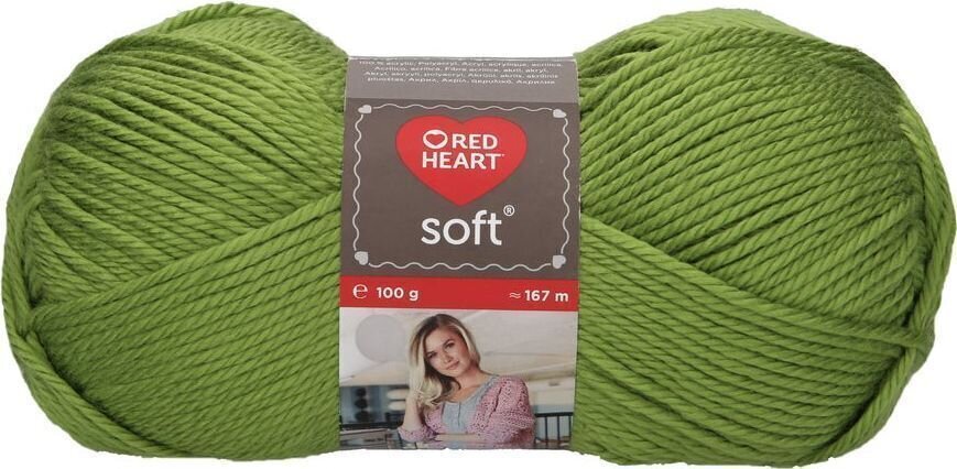 Pređa za pletenje Red Heart Soft 00010 Kiwi Green Pređa za pletenje