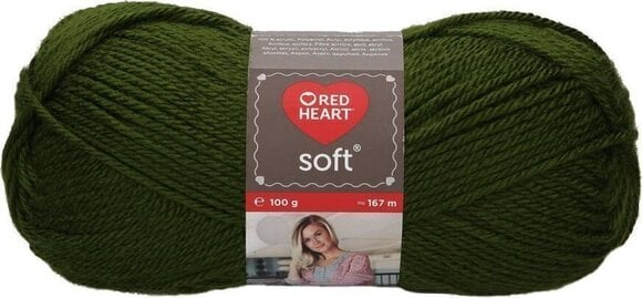 Knitting Yarn Red Heart Soft 00011 Dark Green Knitting Yarn - 1