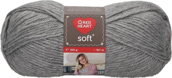 Knitting Yarn Red Heart Soft 00012 Grey Knitting Yarn - 1