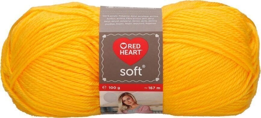 Pletací příze Red Heart Soft 08217 Yellow Pletací příze