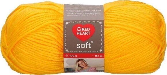 Pletací příze Red Heart Soft 08217 Yellow Pletací příze - 1