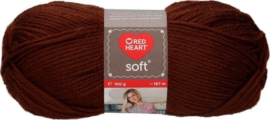 Fil à tricoter Red Heart Soft 08281 Brown Fil à tricoter